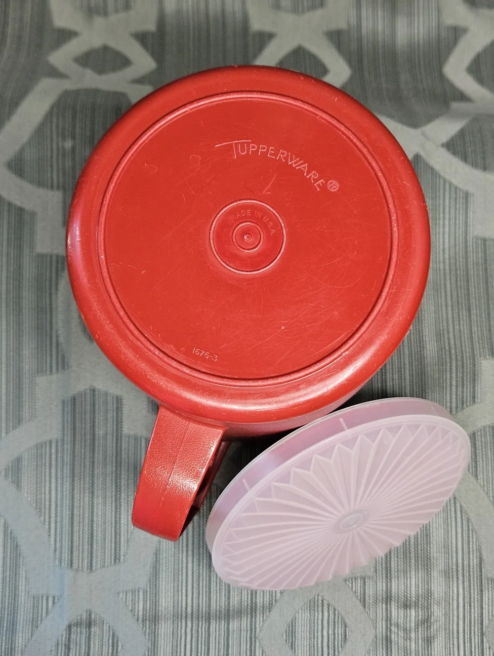 Tupperware 2 qt pitcher In red